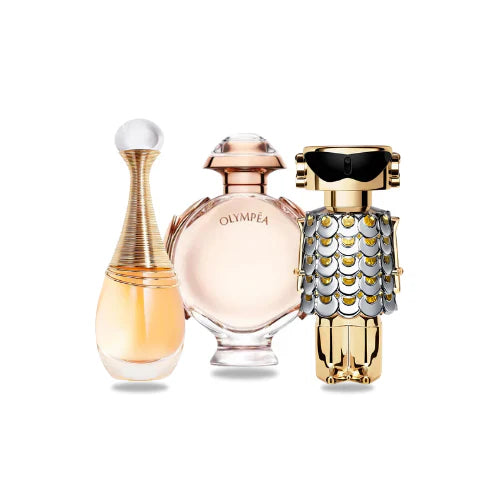 Paco Rabanne Fame, J'adore Dior, Olympea Carolina Herrera