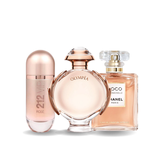 212 VIP ROSÉ, OLYMPÉA, COCO MADEMOISELLE 100ml